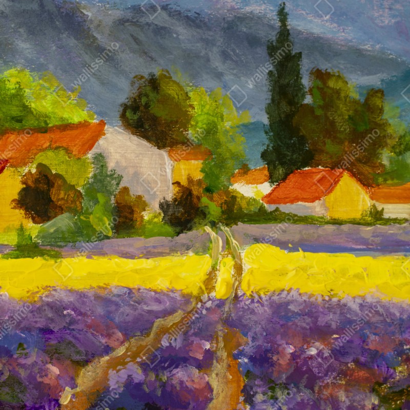 Schrankaufkleber lavendelfelder bei sonnenuntergang – Wallnifity® Schrankaufkleber lavendelfelder bei sonnenuntergang – Wallnifity®