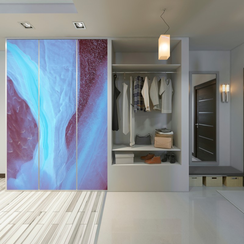 Schrankaufkleber ätherisches türkis-rosa marmormuster – Wallnifity® Schrankaufkleber ätherisches türkis-rosa marmormuster – Wallnifity®