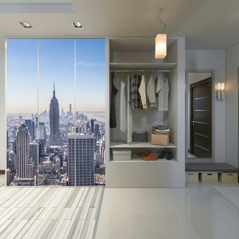 Schrankaufkleber New York skyline mit Empire State Building – Wallnifity® Schrankaufkleber New York skyline mit Empire State Building – Wallnifity®