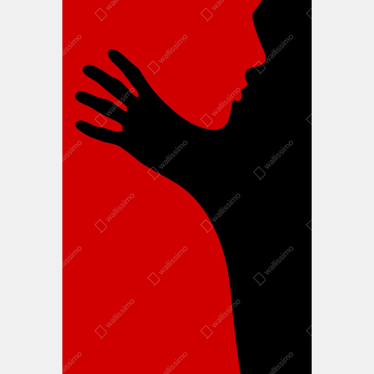 Schrankaufkleber kräftige rot-schwarze silhouette – Wallnifity® Schrankaufkleber kräftige rot-schwarze silhouette – Wallnifity®