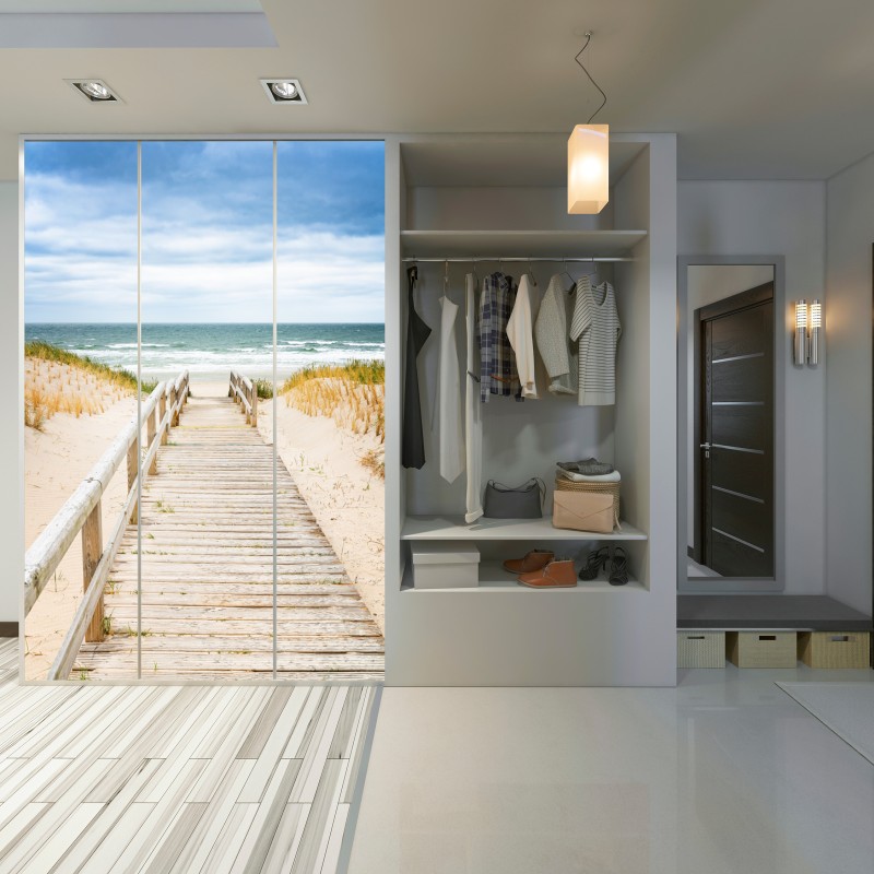 Schrankaufkleber holzsteg zum meer, Sylt – Wallnifity® Schrankaufkleber holzsteg zum meer, Sylt – Wallnifity®