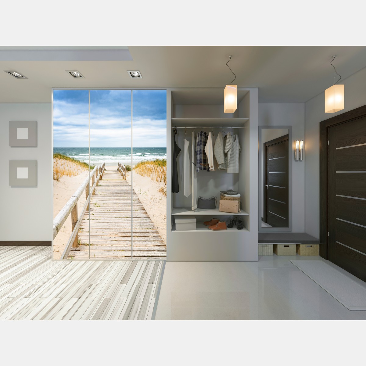 Schrankaufkleber holzsteg zum meer, Sylt – Wallnifity® Schrankaufkleber holzsteg zum meer, Sylt – Wallnifity®