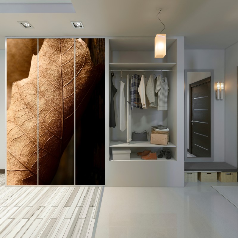 Schrankaufkleber strukturiertes trockenes blatt nahaufnahme – Wallnifity® Schrankaufkleber strukturiertes trockenes blatt nahaufnahme – Wallnifity®