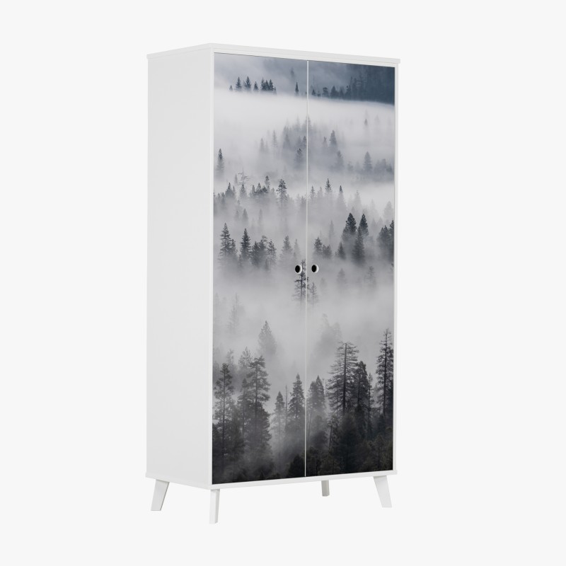 Schrankaufkleber geschwungene beton-spiraltreppe – Wallnifity®