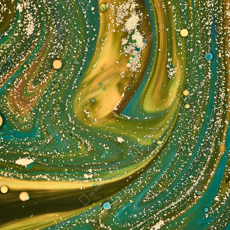 Schrankaufkleber grün-goldene flüssige marmorierte kunst – Wallnifity® Schrankaufkleber grün-goldene flüssige marmorierte kunst – Wallnifity®