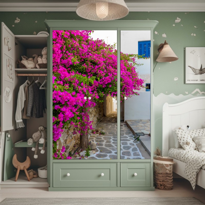 Schrankaufkleber monochrome feder mit wassertropfen – Wallnifity®
