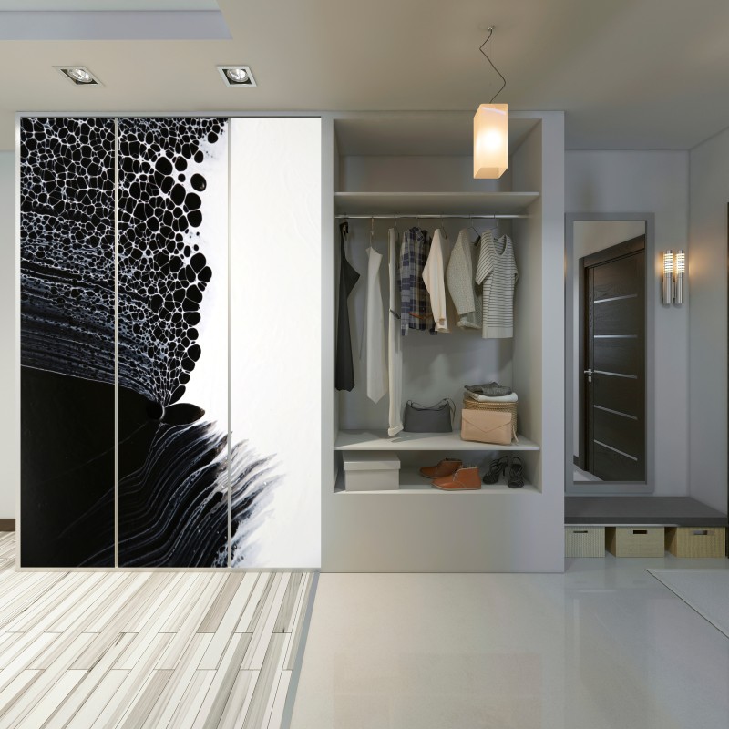 Schrankaufkleber monochromes zellmuster – Wallnifity® Schrankaufkleber monochromes zellmuster – Wallnifity®