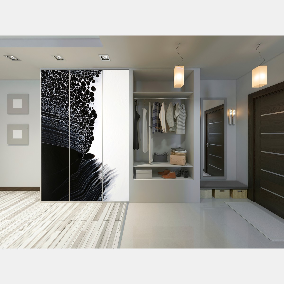 Schrankaufkleber monochromes zellmuster – Wallnifity® Schrankaufkleber monochromes zellmuster – Wallnifity®