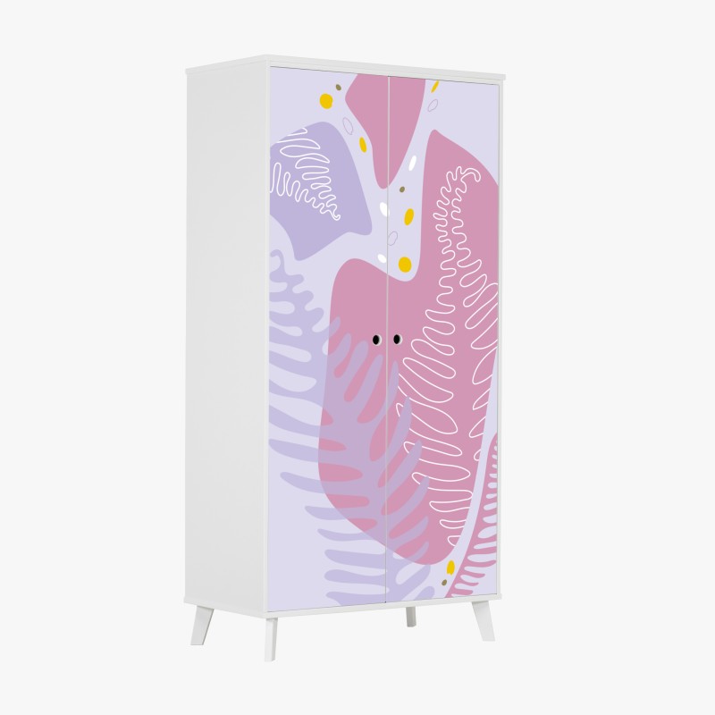 Schrankaufkleber elegantes beiges damastmuster – Wallnifity®