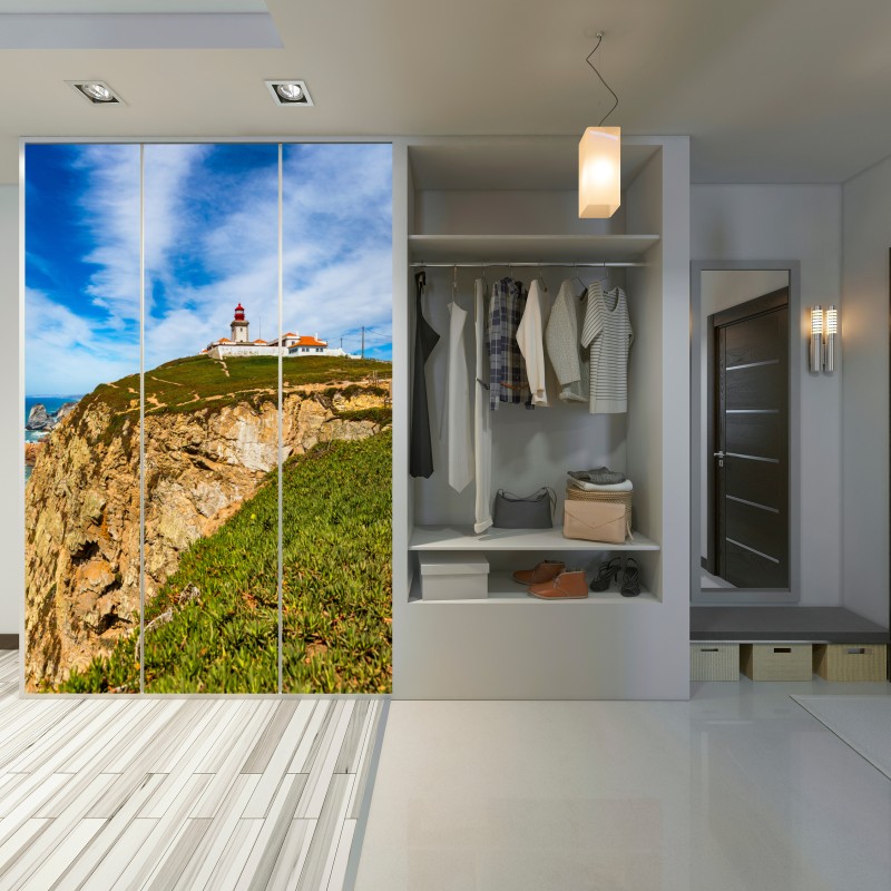 Schrankaufkleber leuchtturm auf den klippen von Cabo da Roca – Wallnifity® Schrankaufkleber leuchtturm auf den klippen von Cabo da Roca – Wallnifity®