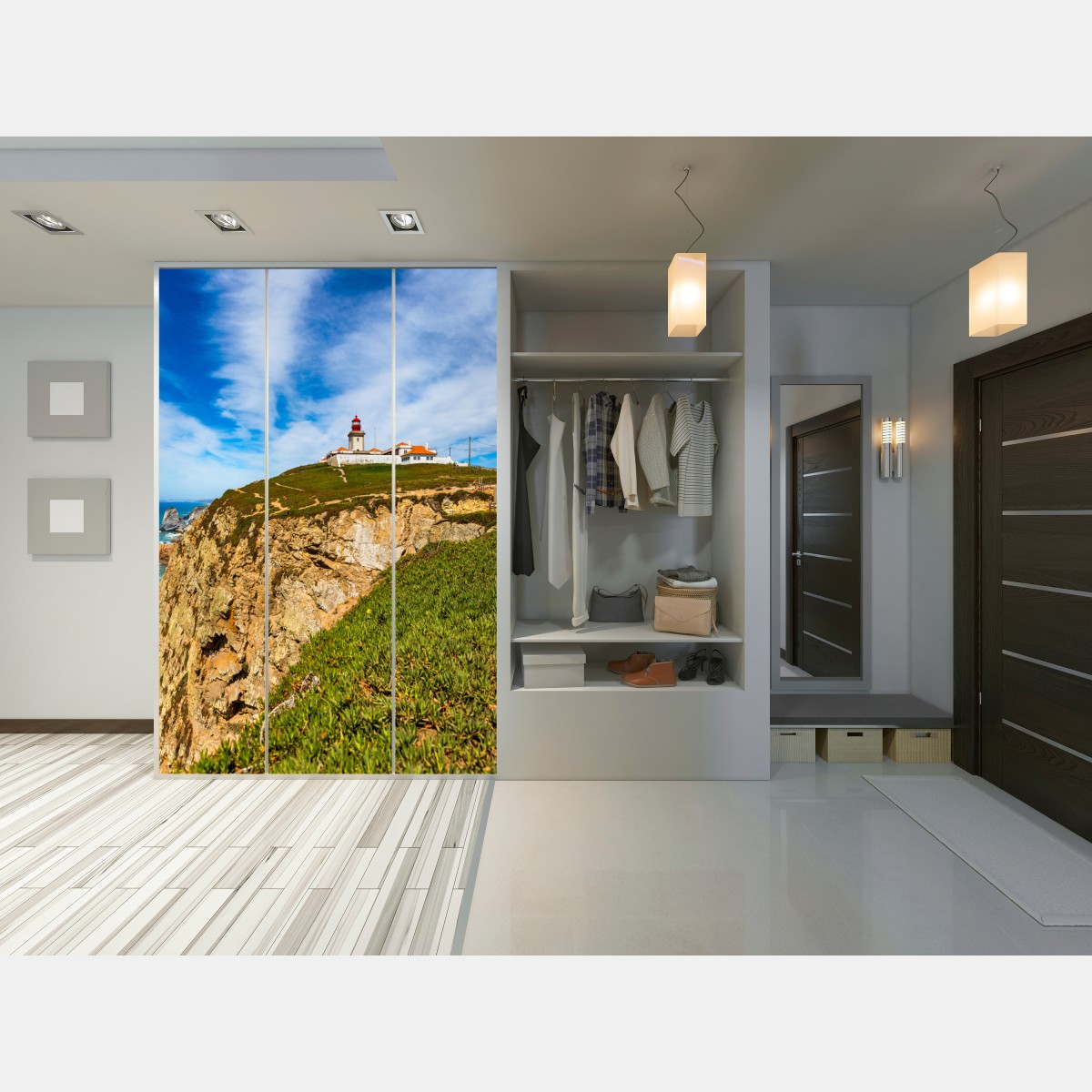 Schrankaufkleber leuchtturm auf den klippen von Cabo da Roca – Wallnifity® Schrankaufkleber leuchtturm auf den klippen von Cabo da Roca – Wallnifity®