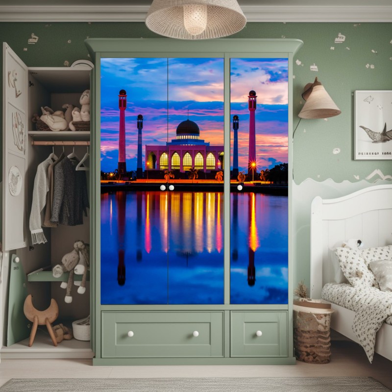 Schrankaufkleber makro gänseblümchen spiralmuster – Wallnifity®