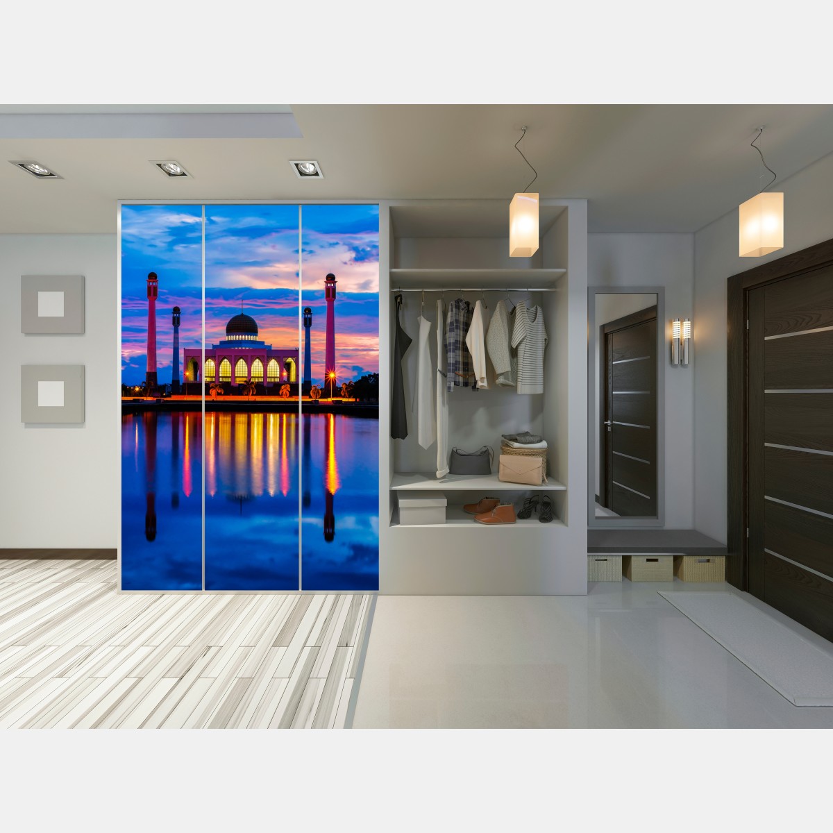 Schrankaufkleber sonnenuntergang an der moschee in Songkhla – Wallnifity® Schrankaufkleber sonnenuntergang an der moschee in Songkhla – Wallnifity®