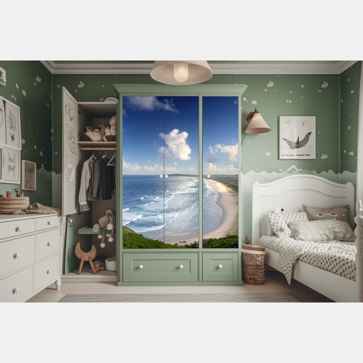 Schrankaufkleber panorama der küste von Byron Bay – Wallnifity® Schrankaufkleber panorama der küste von Byron Bay – Wallnifity®