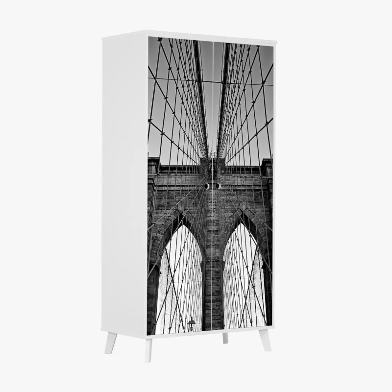 Schrankaufkleber monochrome feder mit wassertropfen – Wallnifity®