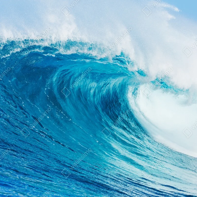 Schrankaufkleber majestätische blaue ozeanwelle – Wallnifity® Schrankaufkleber majestätische blaue ozeanwelle – Wallnifity®