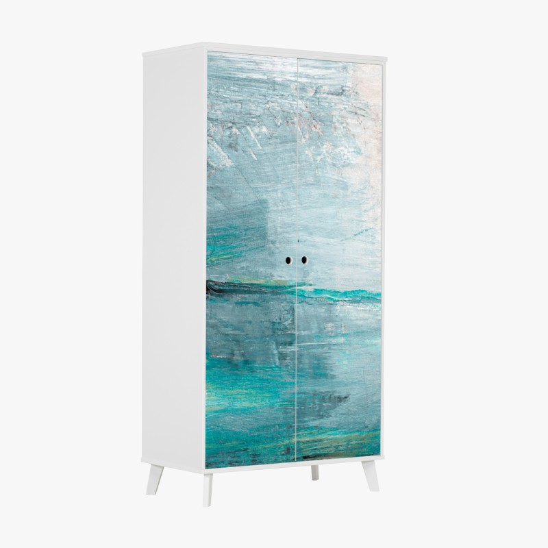 Schrankaufkleber milchstraße über bergspiegelung – Wallnifity®