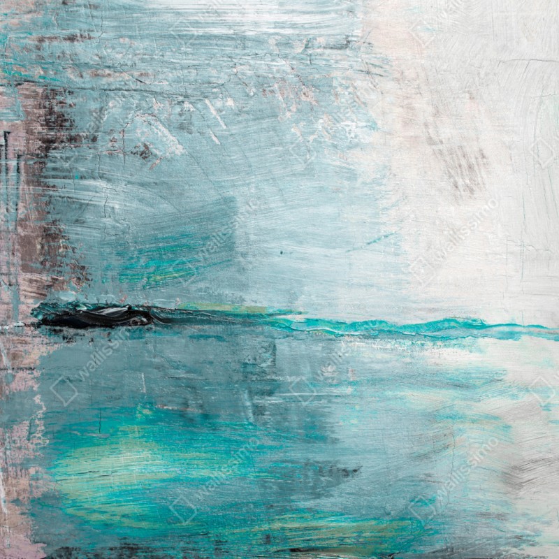 Schrankaufkleber ruhige türkise abstrakte meereslandschaft – Wallnifity® Schrankaufkleber ruhige türkise abstrakte meereslandschaft – Wallnifity®