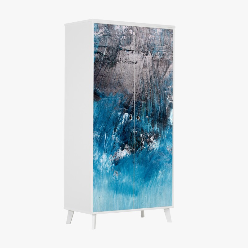 Schrankaufkleber moodige violette blumenstilleben – Wallnifity®