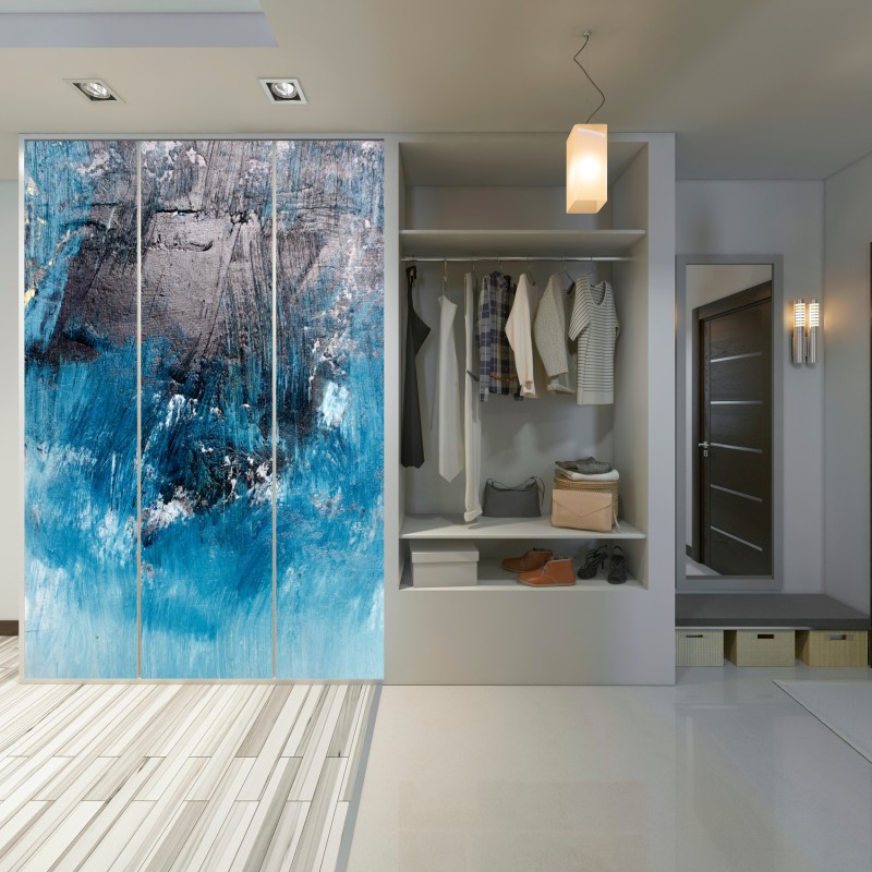 Schrankaufkleber tiefblaue abstrakte struktur – Wallnifity® Schrankaufkleber tiefblaue abstrakte struktur – Wallnifity®