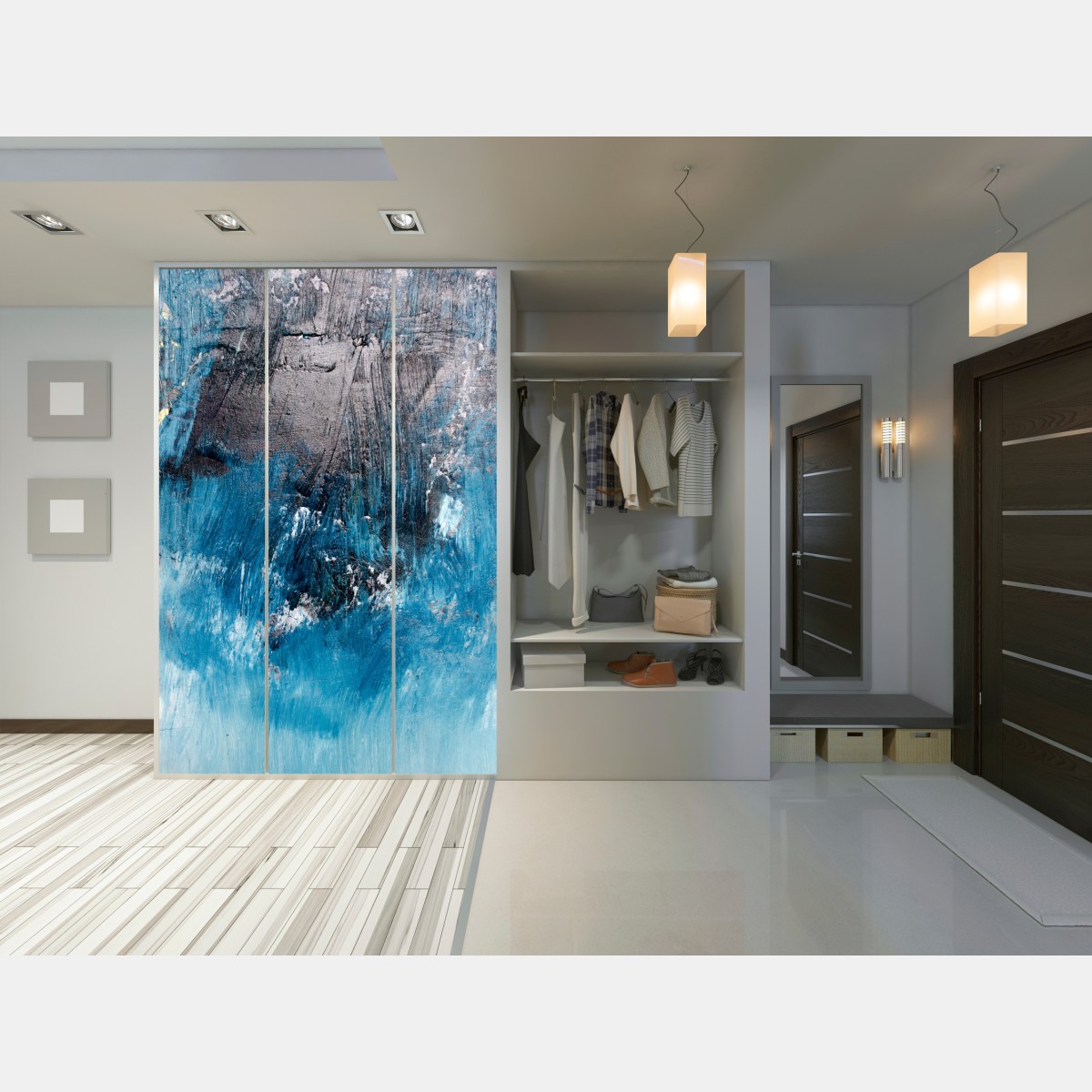 Schrankaufkleber tiefblaue abstrakte struktur – Wallnifity® Schrankaufkleber tiefblaue abstrakte struktur – Wallnifity®