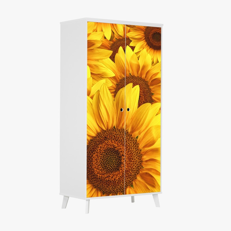 Schrankaufkleber moodige violette blumenstilleben – Wallnifity®