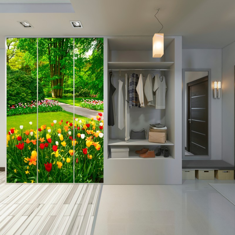 Schrankaufkleber lebendiger tulpengarten in Keukenhof – Wallnifity® Schrankaufkleber lebendiger tulpengarten in Keukenhof – Wallnifity®