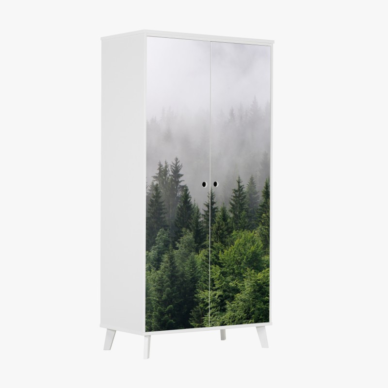 Schrankaufkleber sanftes blumiges profil mit fließendem haar – Wallnifity®