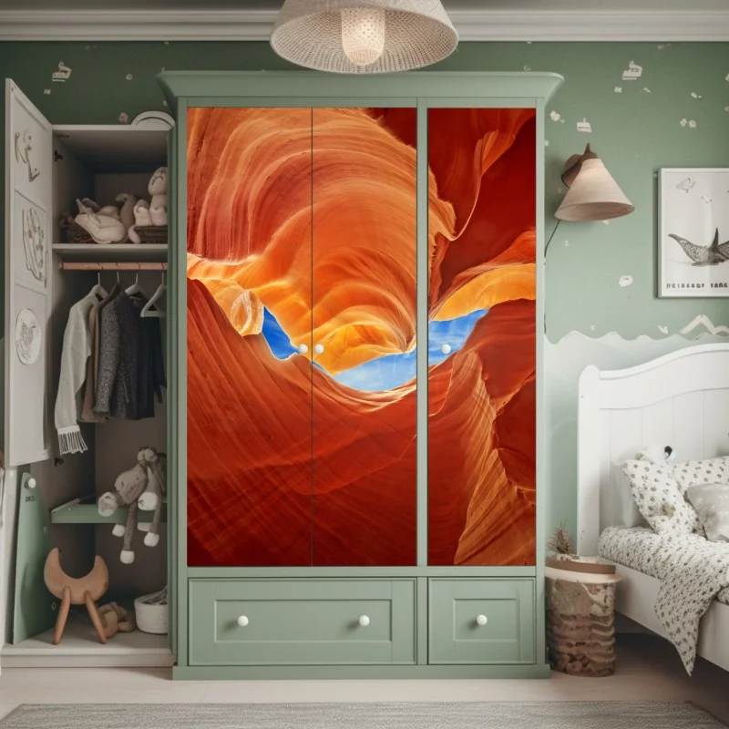 Schrankaufkleber tropisches ananasmuster auf gelbem hintergrund – Wallnifity®