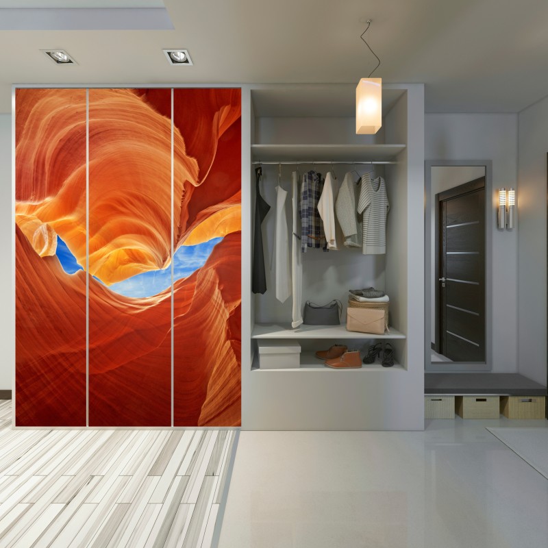 Schrankaufkleber Antelope Canyon geschwungene sandsteinformationen – Wallnifity® Schrankaufkleber Antelope Canyon geschwungene sandsteinformationen – Wallnifity®