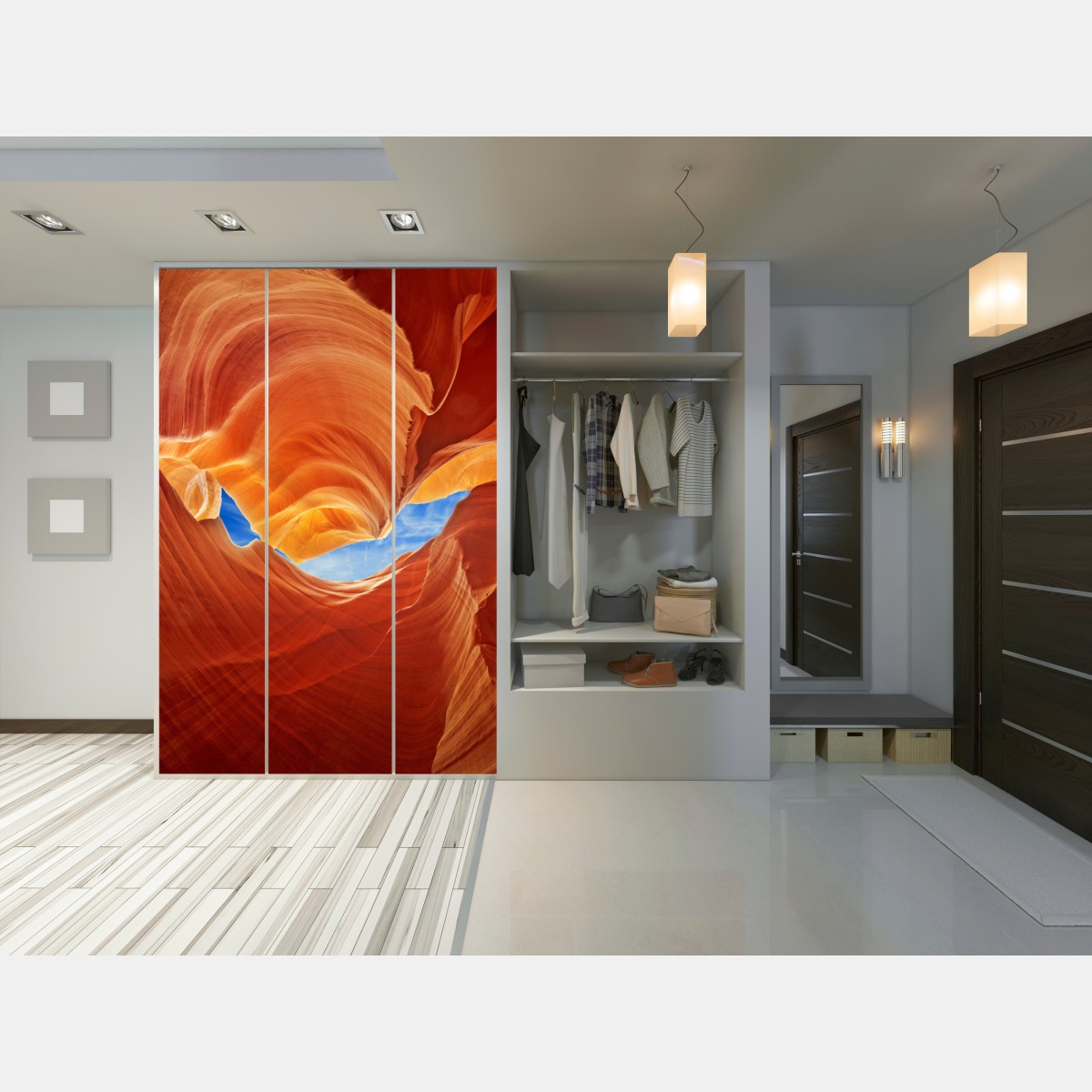 Schrankaufkleber Antelope Canyon geschwungene sandsteinformationen – Wallnifity® Schrankaufkleber Antelope Canyon geschwungene sandsteinformationen – Wallnifity®