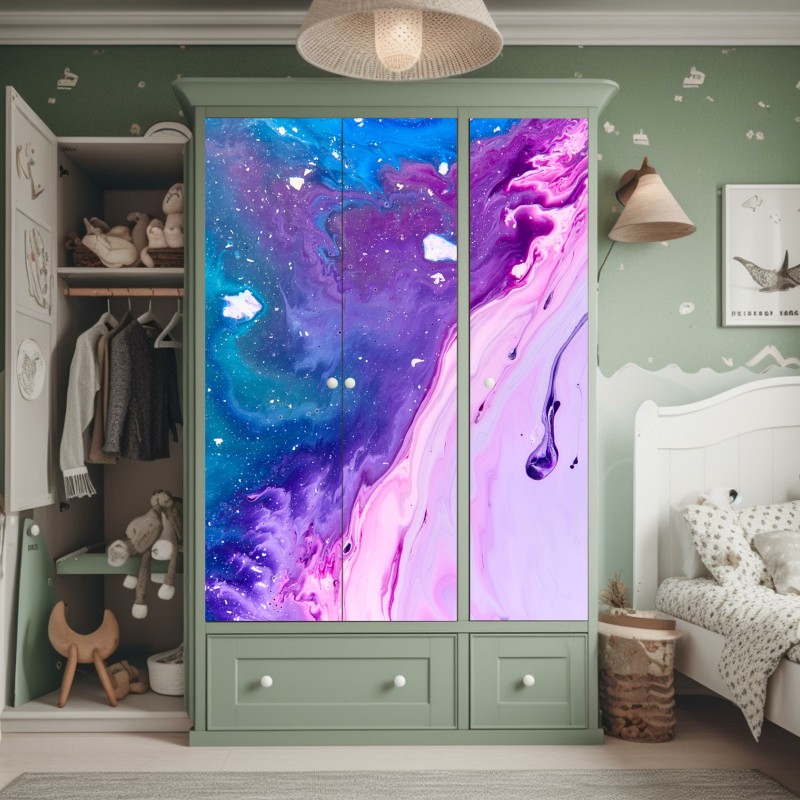 Schrankaufkleber makro gänseblümchen spiralmuster – Wallnifity®