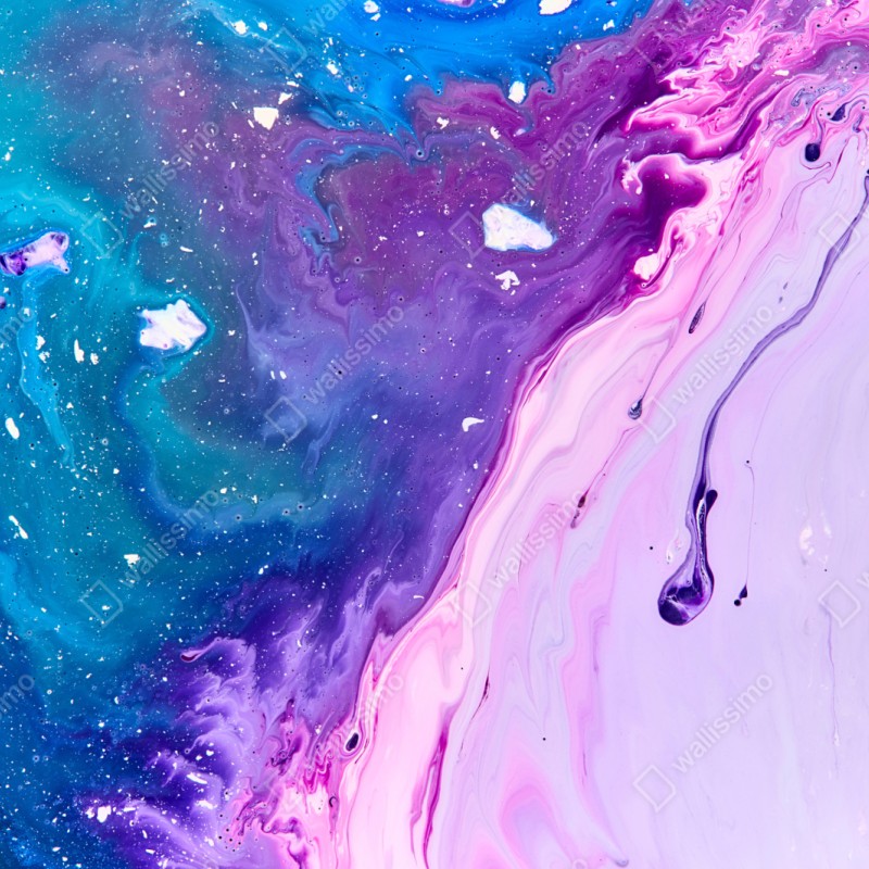 Schrankaufkleber lebendige blau-violette abstrakte acrylmalerei – Wallnifity® Schrankaufkleber lebendige blau-violette abstrakte acrylmalerei – Wallnifity®