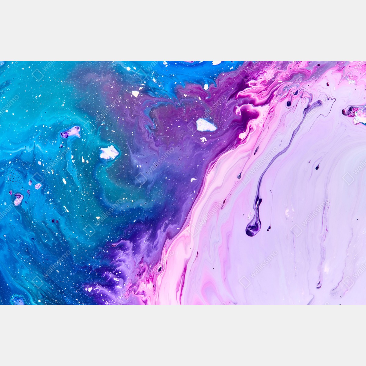 Schrankaufkleber lebendige blau-violette abstrakte acrylmalerei – Wallnifity® Schrankaufkleber lebendige blau-violette abstrakte acrylmalerei – Wallnifity®