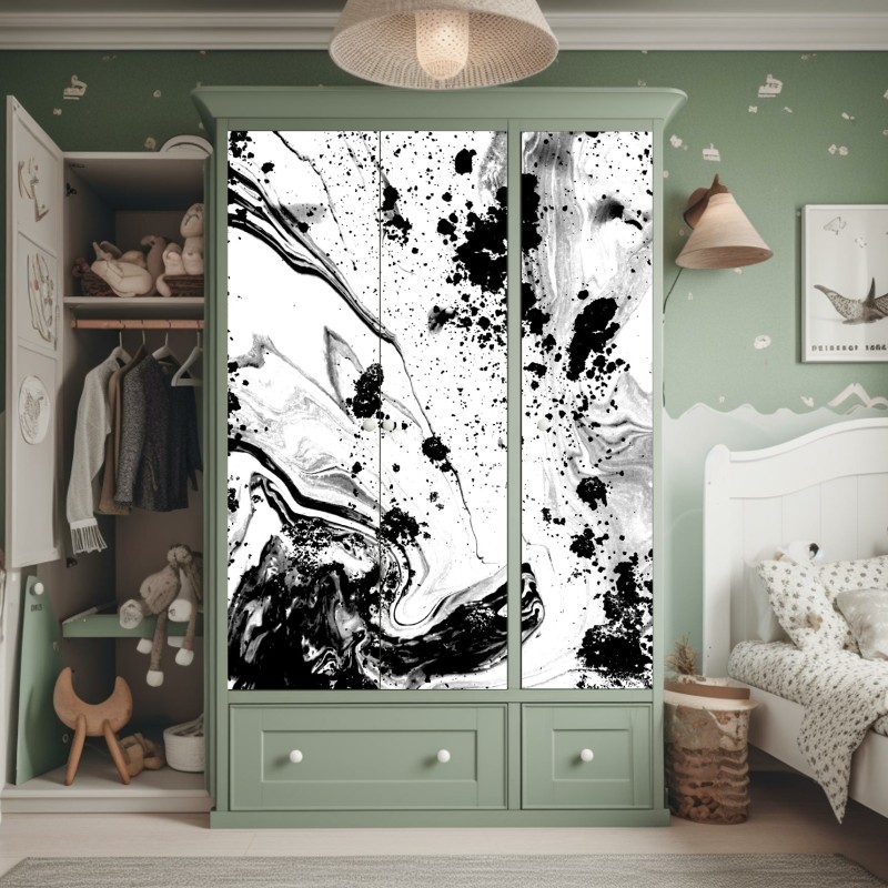 Schrankaufkleber sonnige panoramaaufnahme von Positano an der Amalfiküste – Wallnifity®