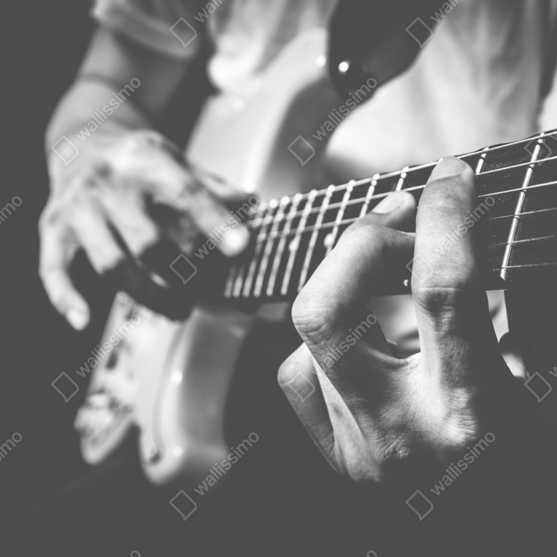 Schrankaufkleber monochrome gitarre nahaufnahme – Wallnifity® Schrankaufkleber monochrome gitarre nahaufnahme – Wallnifity®