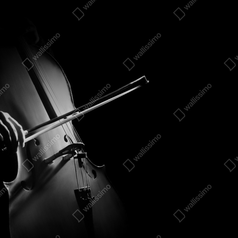 Schrankaufkleber elegantes cello in monochrom – Wallnifity® Schrankaufkleber elegantes cello in monochrom – Wallnifity®