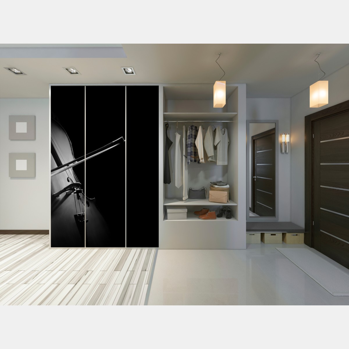 Schrankaufkleber elegantes cello in monochrom – Wallnifity® Schrankaufkleber elegantes cello in monochrom – Wallnifity®