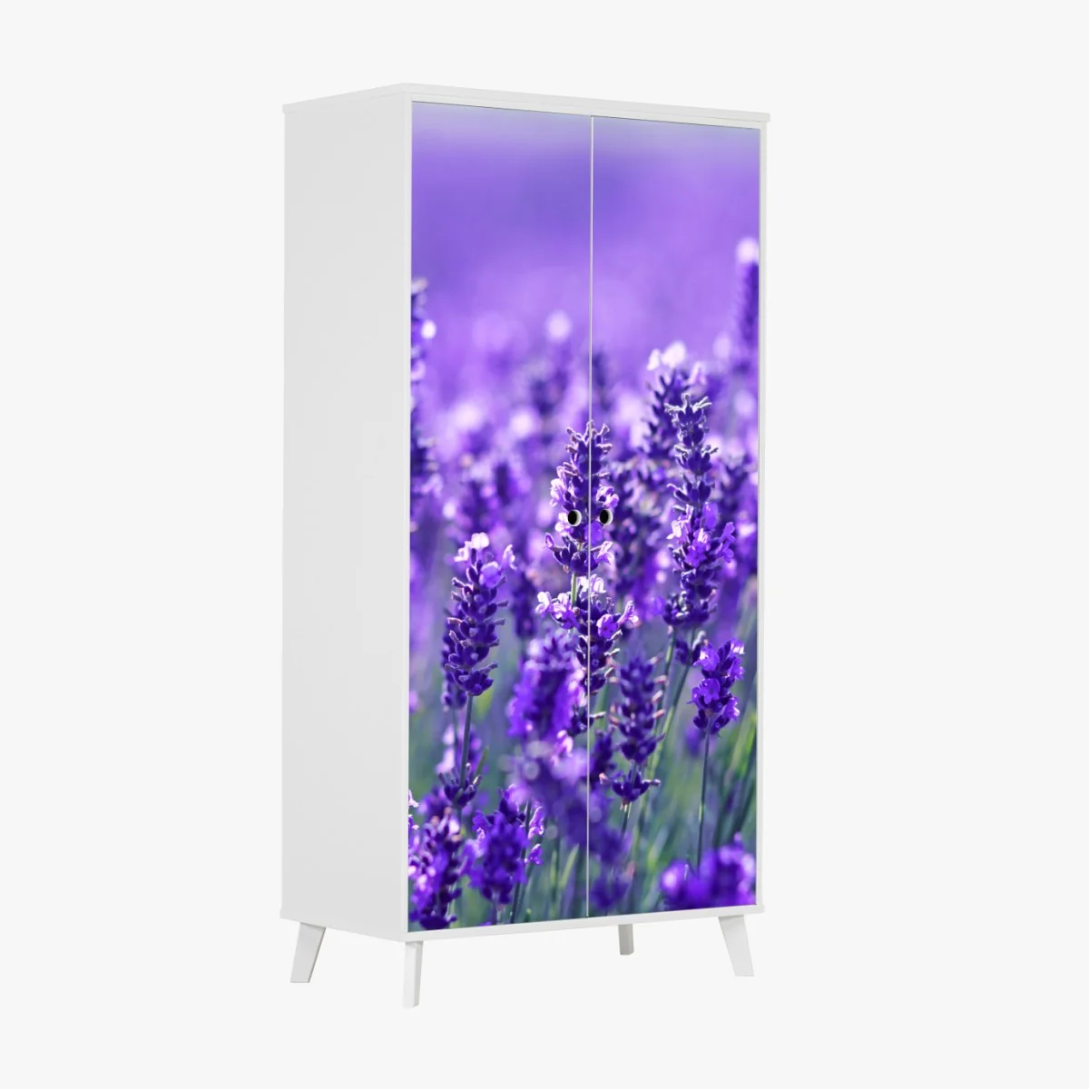 Schrankaufkleber lavendelfeld nahaufnahme – Wallnifity® Schrankaufkleber lavendelfeld nahaufnahme – Wallnifity®