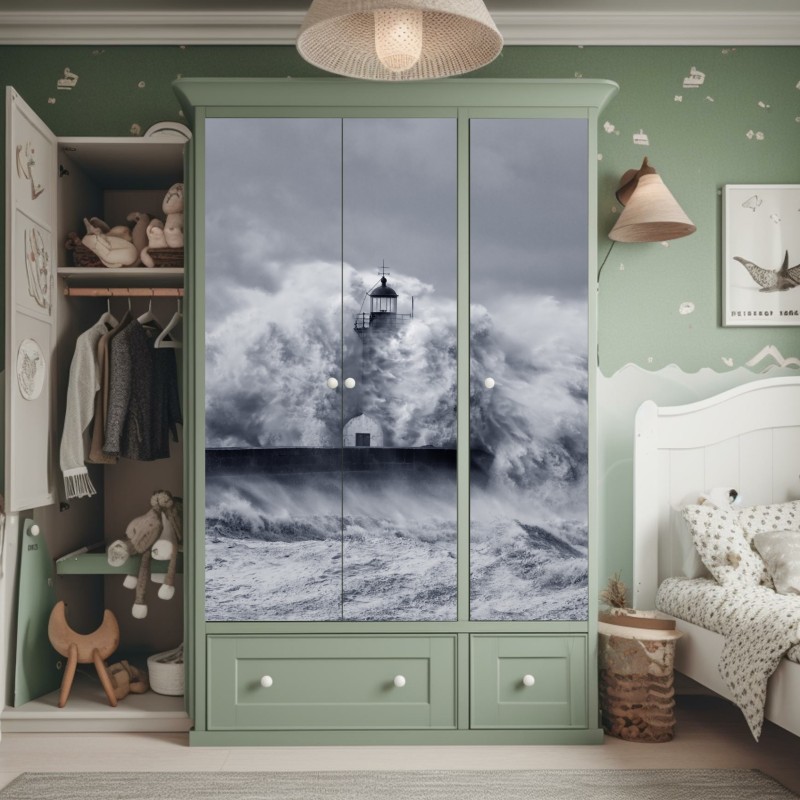 Schrankaufkleber goldene blattlinien – Wallnifity®