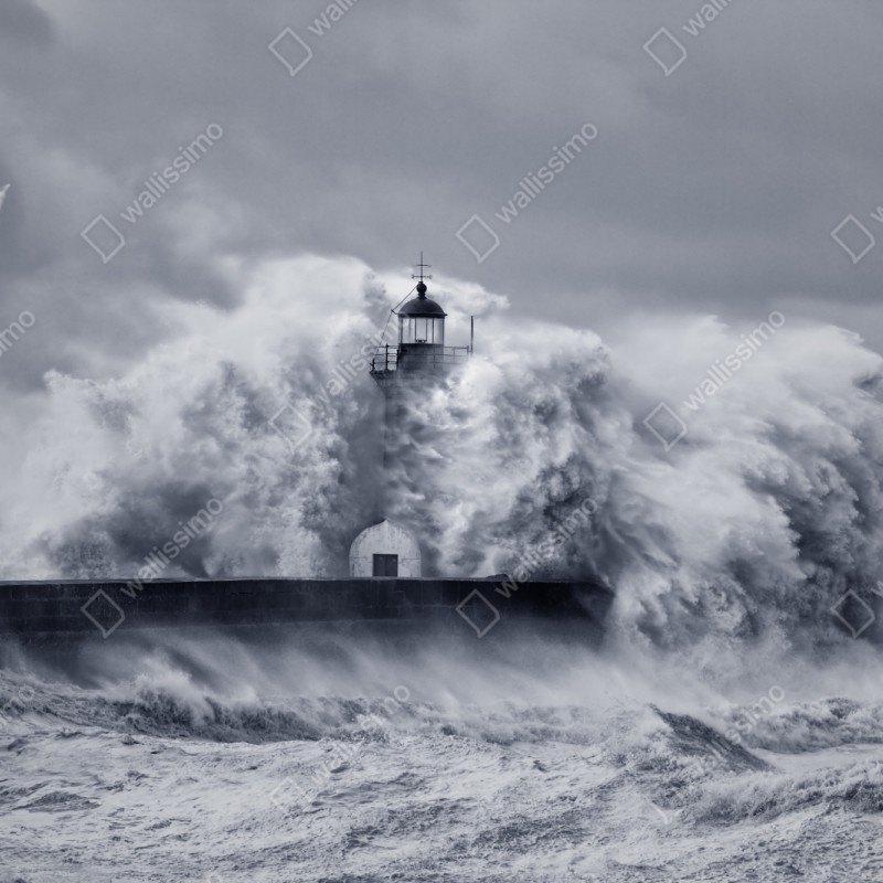 Schrankaufkleber leuchtturm von mächtigen wellen umgeben – Wallnifity® Schrankaufkleber leuchtturm von mächtigen wellen umgeben – Wallnifity®