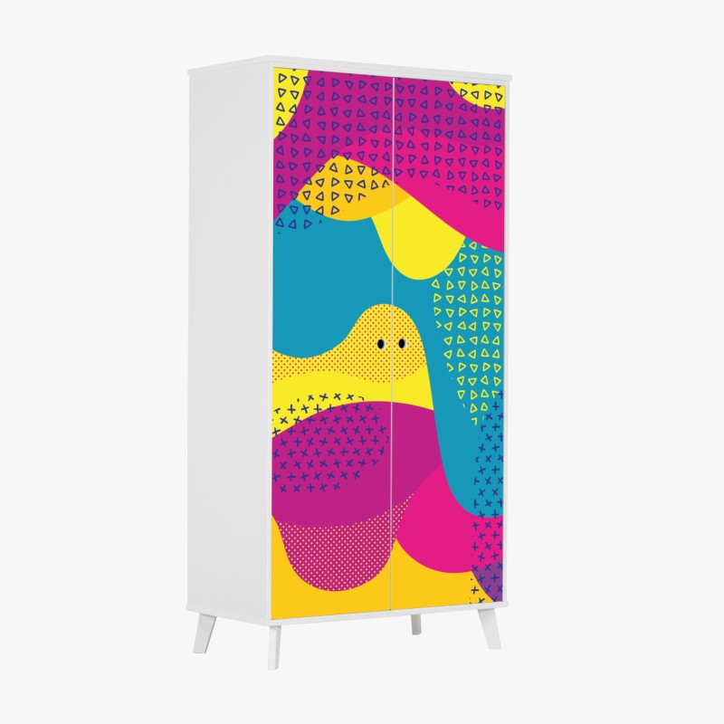 Schrankaufkleber panorama von New York in schwarzweiß – Wallnifity®