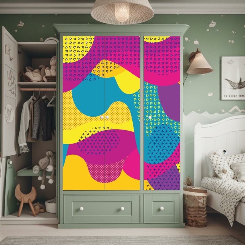 Schrankaufkleber panorama von New York in schwarzweiß – Wallnifity®