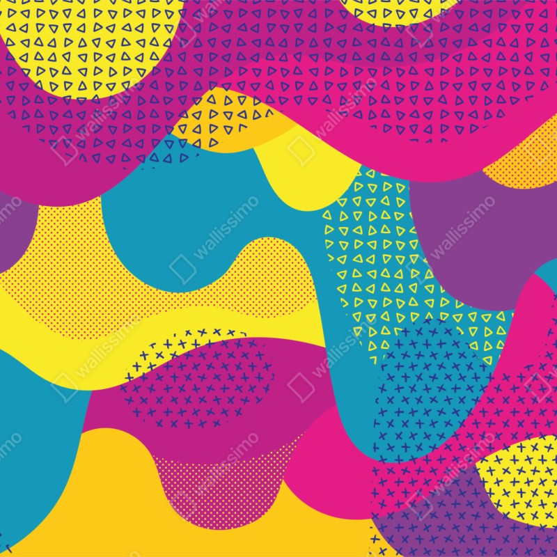 Schrankaufkleber leuchtendes abstraktes wellenmuster – Wallnifity® Schrankaufkleber leuchtendes abstraktes wellenmuster – Wallnifity®