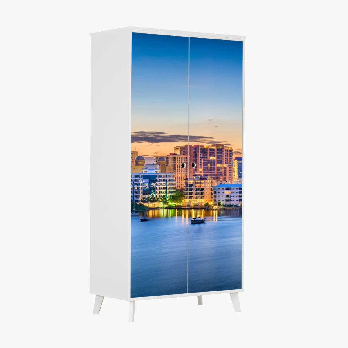 Schrankaufkleber Sarasota bei dämmerung über der bucht – Wallnifity® Schrankaufkleber Sarasota bei dämmerung über der bucht – Wallnifity®