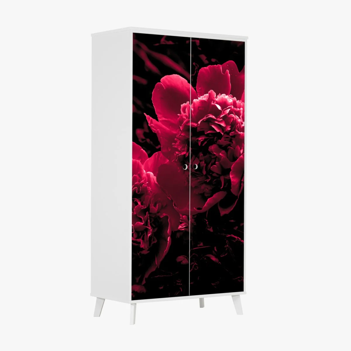 Schrankaufkleber stimmungsvolle rosa pfingstrosen – Wallnifity® Schrankaufkleber stimmungsvolle rosa pfingstrosen – Wallnifity®