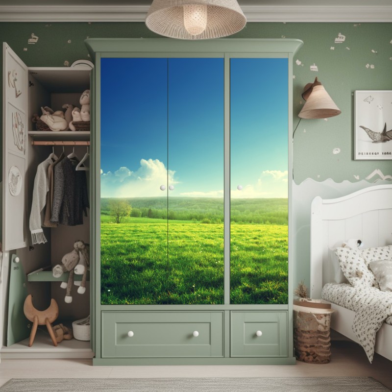 Schrankaufkleber Hongkong hochhaus perspektive – Wallnifity®