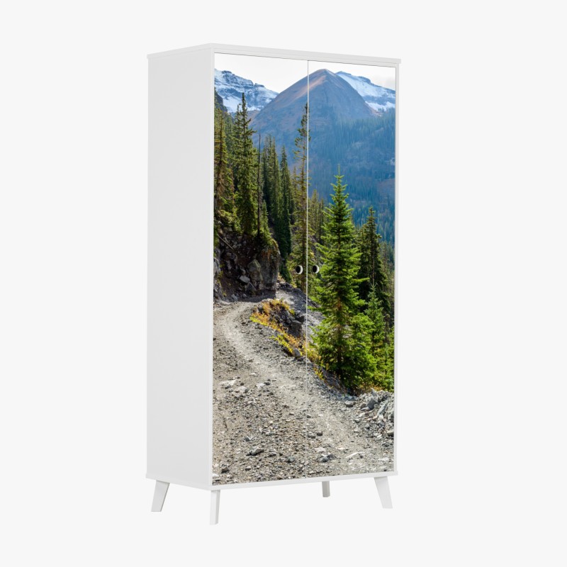 Schrankaufkleber schwarz-weißes marmormuster – Wallnifity®