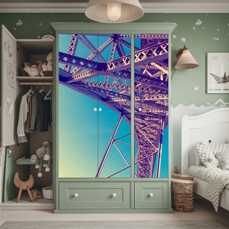 Schrankaufkleber sonnige panoramaaufnahme von Positano an der Amalfiküste – Wallnifity®