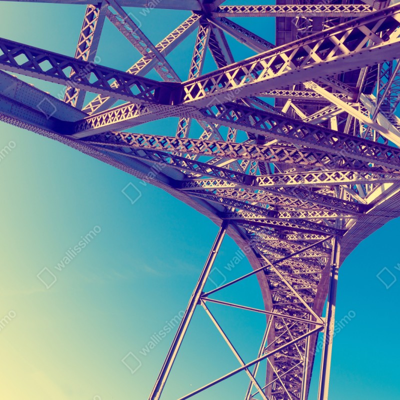 Schrankaufkleber abstrakte stahlbrücke in perspektive – Wallnifity® Schrankaufkleber abstrakte stahlbrücke in perspektive – Wallnifity®